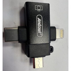 Αdapter andowl 3 IN1 ,USB-TYPE C -IPHONE