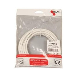 Triax U/UTP Cat.6 Καλώδιο Δικτύου Ethernet 3m White