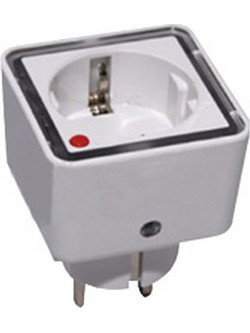 SAFELINE SL34101F Adaptor Σούκο σε Σούκο και Φωτάκι νυκτός με 4 LED και αισθητήρα Ημέρας/Νύχτας