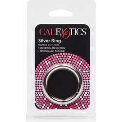 CalExotics Ring 3.75cm Silver Ελαστικό Δαχτυλίδι Πέους Μεταλλικό 3.75cm Ασημί