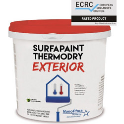 Nanophos Surfapaint Thermodry Exterior Ακρυλικό Χρώμα Εξωτερικού Χώρου Λευκό 10lt