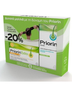 Bayer Priorin Extra Σετ Σαμπουάν για Κανονικά Ξηρά Μαλλιά & Συμπλήρωμα Διατροφής κατά της Τριχόπτωσης 100ml + 60 Κάψουλες