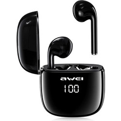 Awei T28P Ακουστικά Bluetooth Earbud Ανθεκτικά στο Νερό Black