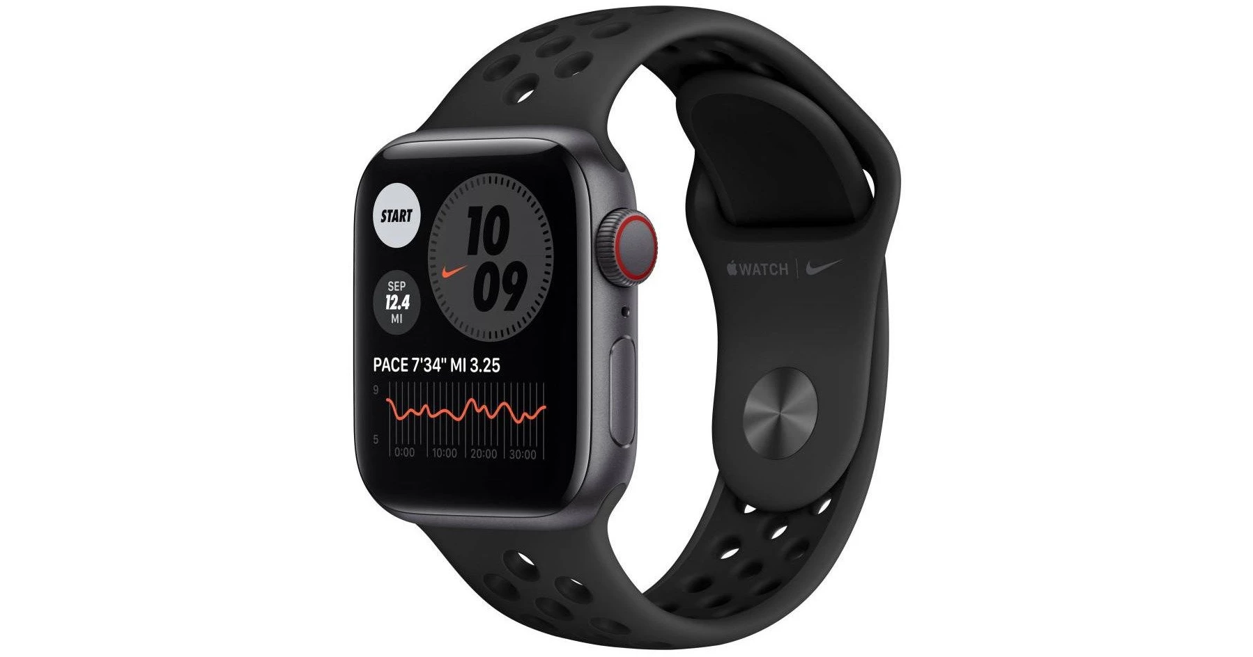 Apple Watch Series 6 Nike 44mm Aluminum Space Grey Black