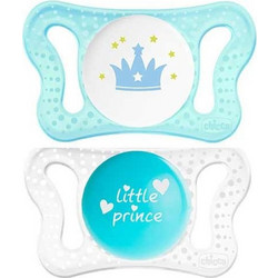 Chicco Physio Micro Ανατομικές Ορθοδοντικές Πιπίλες Σιλικόνης 0-2m Little Prince Μπλε 2τμχ