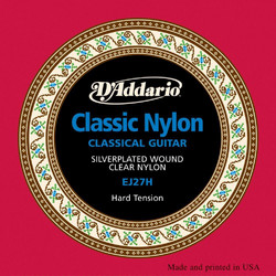 D'Addario EJ27H Σετ 6 Χορδές Κλασικής Κιθάρας Nylon 29-45" Hard Tension