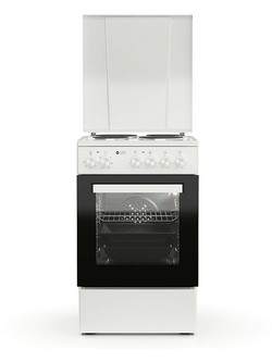 Thermogatz TGS E50 WH Turbo Κουζίνα Ηλεκτρική 47lt με Εμαγιέ Εστίες 50cm