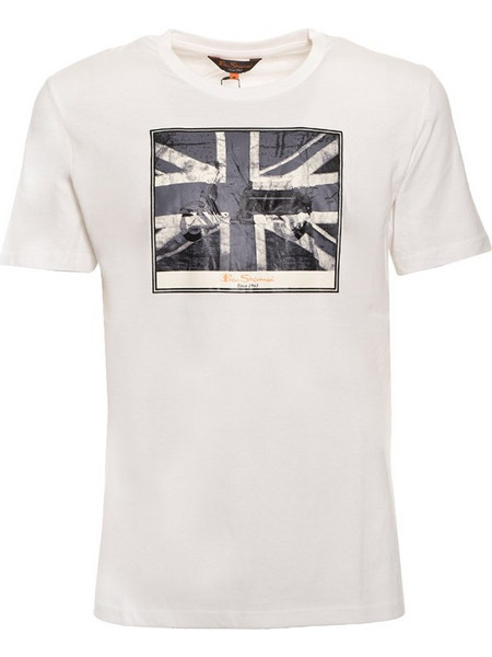 Ben Sherman Ανδρικό T-Shirt σε Λευκό Χρώμα, Short Sleeve Polo 52211-010 - Ben Sherman