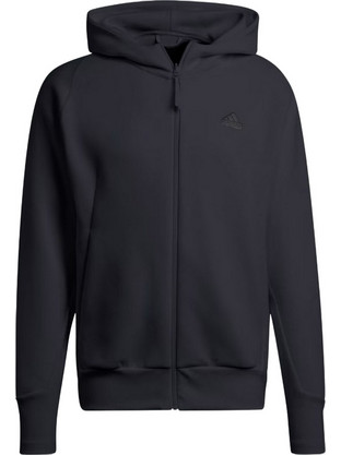 Adidas Z.N.E. Premium Full-Zip Hooded Track Ανδρική Ζακέτα Φούτερ με Κουκούλα και Φερμουάρ Μαύρη IN5089