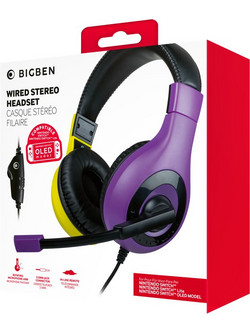 Bigben V.1 Gaming Headset Over Ear Purple Yellow