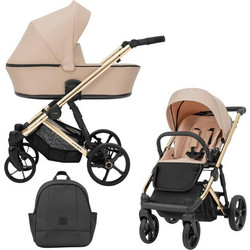 Kunert Arizo Καρότσι Μωρού 3 σε 1 Pink Golden Frame