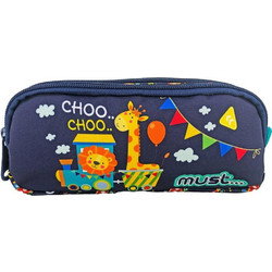Must Little Train Κασετίνα Βαρελάκι με 2 Θήκες Μπλε 585495
