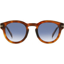 David Beckham DB7041S WR908 Γυαλιά Ηλίου Στρογγυλά Κοκάλινα Καφέ με Μπλε Degradee Φακό