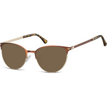 Sunoptic SB-914E Γυαλιά Ηλίου Οβάλ Μεταλλικά Καφέ με Μαύρο Polarized Φακό