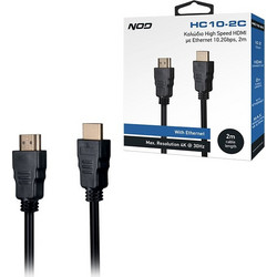 NOD Καλώδιο HDMI Male to HDMI Male 2m Black HC10-2C