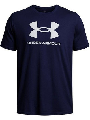 Under Armour Sportstyle Logo Update Ανδρικό Αθλητικό T-Shirt Navy Μπλε 1382911-408