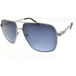 Enzo 2228 C2 Ανδρικά Γυαλιά Ηλίου Aviator Μεταλλικά Ασημί με Μπλε Degradee Φακό
