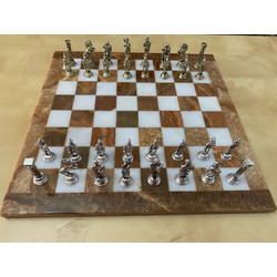 Σκάκι Μαρμάρινο με Πιόνια 38x38cm 1644