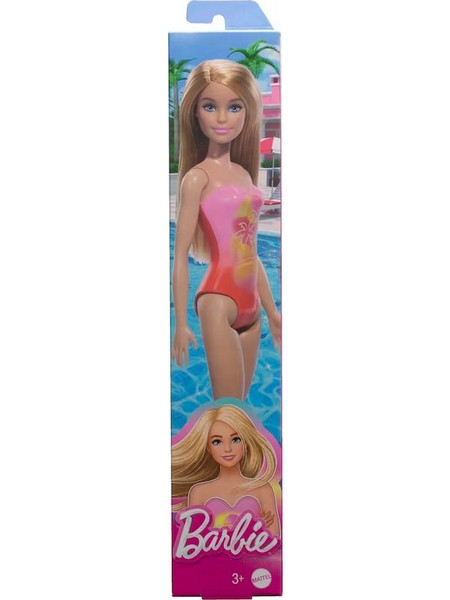 Mattel Barbie Beach με Ροζ Μαγιό