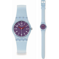 Swatch Γυναικείο Ρολόι με Γαλάζιο Καουτσούκ Λουράκι LL126