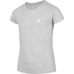 4F Παιδικό T-Shirt Κοντομάνικο Γκρι HJZ22-JTSD001-27M