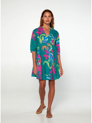 Vamp Mini Καθημερινό Φόρεμα Floral Βεραμάν 20424