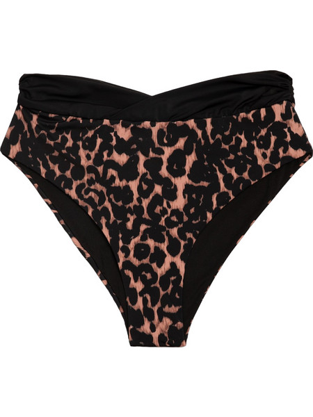 Rock Club Ψηλόμεσο Bikini Slip Animal Print Μαύρο Καφέ BP-1746