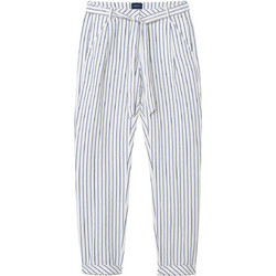 Gant Ψηλόμεσο Υφασμάτινο Γυναικείο Παντελόνι Relaxed Εφαρμογή Άσπρο 4150028