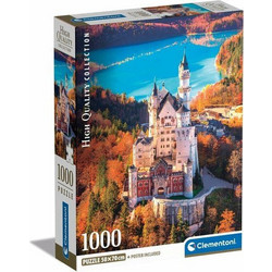 Puzzle Clementoni Compact Box High Quality Castle Neuschwanstein 1000 Κομμάτια
