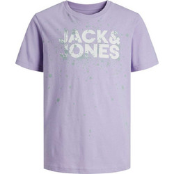Jack & Jones Παιδικό T-Shirt Κοντομάνικο Λιλά 12262589