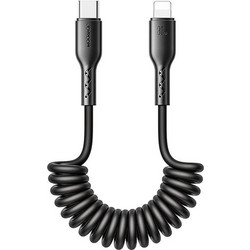 Joyroom Easy-Travel Spiral USB-C to Lightning Cable 30W 1.5m Black