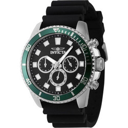 Invicta Pro Diver Ανδρικό Ρολόι Χρονογράφος με Μαύρο Καουτσούκ Λουράκι 46086