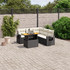 vidaXL Σετ Σαλόνι Κήπου Rattan 6τμχ Μαύρο 3271749