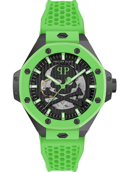 Philipp Plein Royal Ανδρικό Ρολόι Αυτόματο με Λαχανί Καουτσούκ Λουράκι PWPFA0624