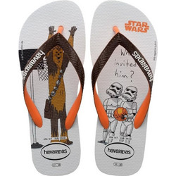 Havaianas Star Wars Chewbacca Ανδρικές Σαγιονάρες Αντιολισθητικές Λευκές 4135185-5735