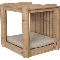 E-WOOD Collection Naxos Σπιτάκι Σκύλου Ξύλινο Καφέ 60x56x58cm