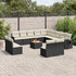 vidaXL Σετ Σαλόνι Κήπου Rattan 14τμχ Μαύρο VDXL3224817