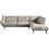 Woodwell Emerald Γωνιακός Καναπές Αριστερή Γωνία Μπεζ 274x203x82cm Ε9419,12