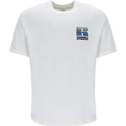 Russell Athletic Ανδρικό Αθλητικό T-Shirt Λευκό E4-618-1-145