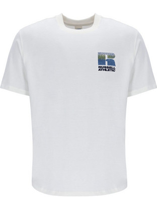 Russell Athletic Ανδρικό Αθλητικό T-Shirt Λευκό E4-618-1-145