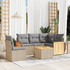 vidaXL Σετ Σαλόνι Κήπου Rattan 6τμχ Μπεζ 3227662