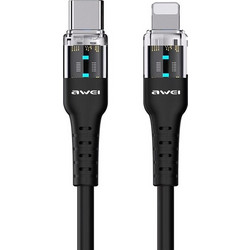 Awei CL-138L LED USB-C to Lightning Cable 60W 1m Black 6217924887882