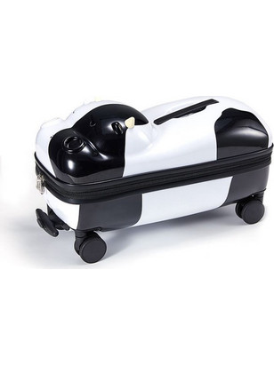 Travel Buddies TB117C Παιδική Βαλίτσα Καμπίνας 52x33x23cm με 4 Ρόδες Μαύρη Λευκή
