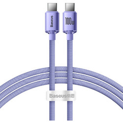 Baseus Crystal Shine Series Braided USB-C to USB-C 100W 1.2m Purple CAJY000605