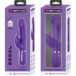 Pretty Love Kampas Rabbit Vibrator with Tongue Δονητής Rabbit Μωβ D-240556