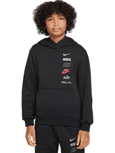 Nike Sportswear Club Παιδικό Φούτερ με Κουκούλα Μαύρο HQ0970-010