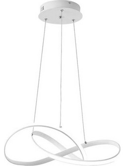 Powertech Κρεμαστό Φωτιστικό Οροφής Μονόφωτο LED με Φυσικό Λευκό Φως Λευκό Φ60cm HLL-0164