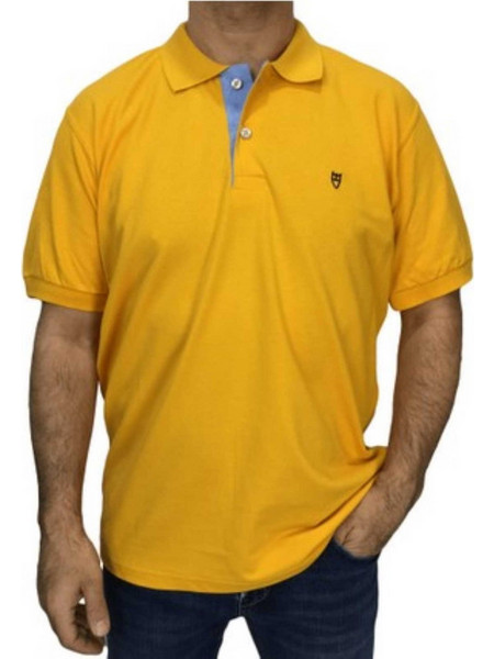 UNIQUE Ανδρική Μπλούζα Polo Κοντομάνικη Κίτρινη 401s/23
