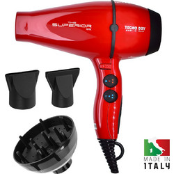 Tecno Dry Superior Red Ultra Ionic Line Επαγγελματικό Πιστολάκι 2650W