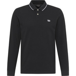 Lee Ανδρική Μπλούζα Polo Μακρυμάνικη Μαύρη L61VRL02